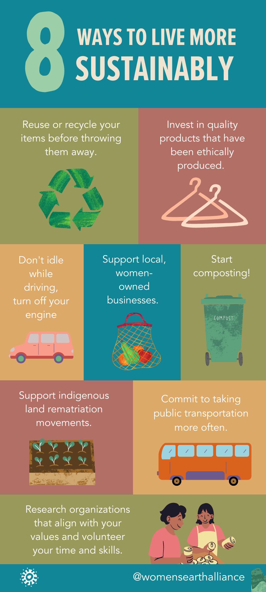 8 Ways to Live More Sustainably Infographic