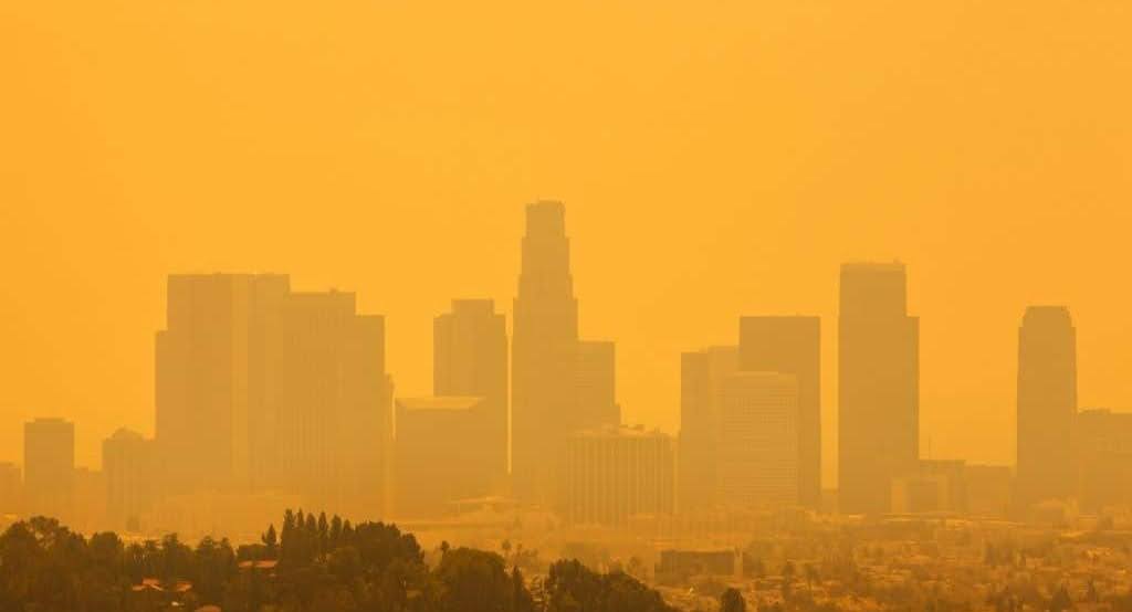 A Los Angeles morning with polluted fog.