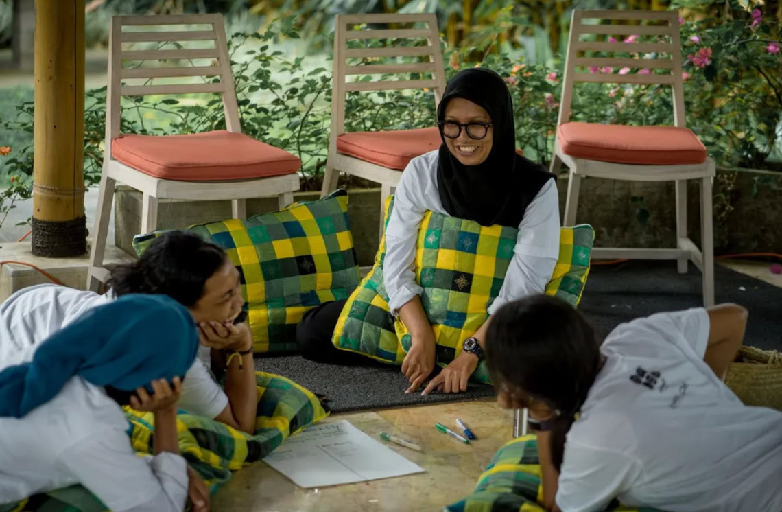 WEA Leader Tri Astuti at the WEA's 2019 Indonesia Grassroots Accelerator. Credit: Women’s Earth Alliance.