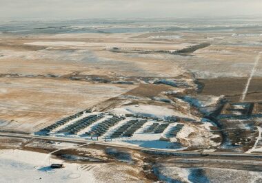 The homes of oil field workers near Watford City, ND. 
Photo by Andrew Cullen for The New York Times.