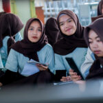 Girls and young women participating in the EcoPeace Sisters Climate Field School in Central Java, Indonesia.
