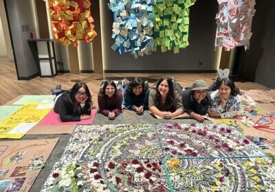 WEA team members Daniela Perez and Laura Vigil-Escalera Mier, with WEA Program leads at the Latin American AWID hub in December, 2024.