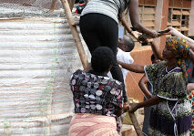 Building roof catchment and ferro cement
for school