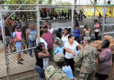 Citizen-Soldiers of the Puerto Rico Army National Guard 92nd MP Brigade arrived today to the community of Piñones, Puerto Rico as part of the continuous effort to assist affected communities around the island after Hurricane Maria, Nov. 9. As planned, food and water were distributed to families in the sectors of ‘La Torre’ and ‘Torrecilla.’ These communities were flooded as a consequence of the hurricane, leaving the area with extensive losses and lacking basic needs. (National Guard Photo by Spc. Hamiel Irizarry, PRNG-PAO/Released)