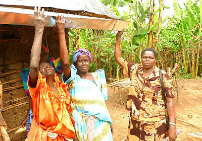 Matilda (far right) with women from the Mukono Women's AIDS Task Force (MWATF) in Mukono, Uganda in 2011